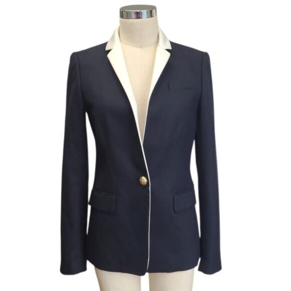 J. Crew Jackets & Blazers - J. Crew Regent Navy Single-Breasted Workwear Blazer 2 Preppy Polished Tailored